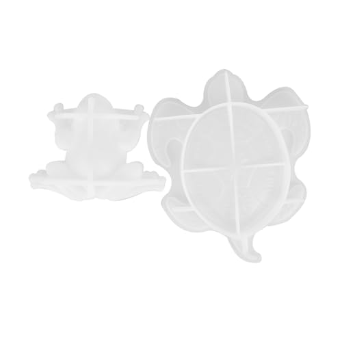 HOMSFOU 2 Stück Silikonformen für Bastelarbeiten Teiliges Schildkröten und Flexible Gießform für DIY Tierdekorationen für Epoxidharz und Projekte von HOMSFOU