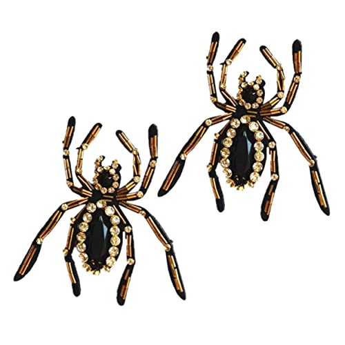 HOMSFOU 2 Stück Spider Patches Aufnäher für DIY Kleidung Halloween Dekoration Spinnen für Bekleidungsverschönerung und Reparaturaccessoires von HOMSFOU