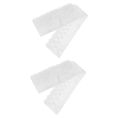HOMSFOU 2 Stück Spitzenverkleidung für Kleidungsstücke häkeln breit dickes Band Kleid mit Quastenbesatz trimmen für Handwerk Stoff bestickte Applikation Baumwollfaden Weiß HOMSFOU 2 Stück Spitzenverkleidung für Kleidungsstücke häkeln breit dickes Band Kleid mit Quastenbesatz trimmen für Handwerk Stoff bestickte Applikation Baumwollfaden Weiß von HOMSFOU