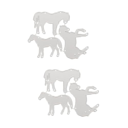 HOMSFOU 2 Stück Stanzform für Kartenherstellung Mehrzweck Schneidwerkzeug Pferdeform Hochwertigem Kohlenstoffstahl für Scrapbooking Diy Projekte und Einladungen HOMSFOU 2 Stück Stanzform für Kartenherstellung Mehrzweck Schneidwerkzeug Pferdeform Hochwertigem Kohlenstoffstahl für Scrapbooking Diy Projekte und Einladungen von HOMSFOU