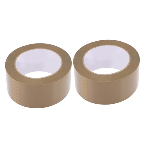 HOMSFOU 2 Stück Teiliges Braunes Verpackungs Klebeband mit Hoher Klebkraft Extra Reißfestes Packband für Kartonversand und Versand Hitzebeständiges Dichtband Beschreibbar Mmxy Mmxy von HOMSFOU