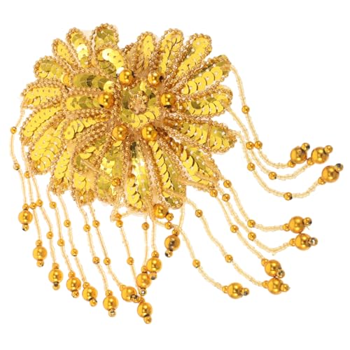 HOMSFOU 2 Stück Teiliges Goldene Pailletten Schulterpolster mit Fransen Quasten und Perlen Handgefertigte Blumenapplikationen für Kostüme Vielseitige Show Partyaccessoires HOMSFOU 2 Stück Teiliges Goldene Pailletten Schulterpolster mit Fransen Quasten und Perlen Handgefertigte Blumenapplikationen für Kostüme Vielseitige Show Partyaccessoires von HOMSFOU