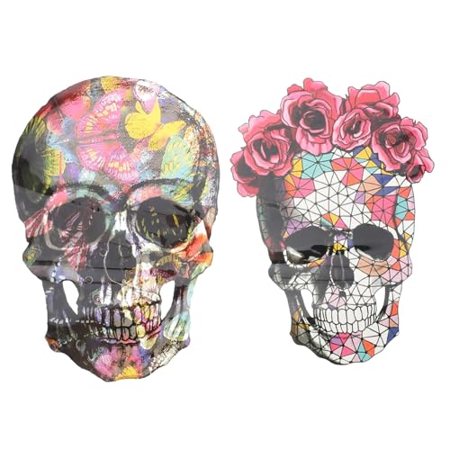 HOMSFOU 2 Stück Teiliges Halloween Skull Patch Set Bügelmotive für Kleidung Heat Transfer Aufnäher für Diy Kostüme und Dekoration für Halloween Basteln HOMSFOU 2 Stück Teiliges Halloween Skull Patch Set Bügelmotive für Kleidung Heat Transfer Aufnäher für Diy Kostüme und Dekoration für Halloween Basteln von HOMSFOU