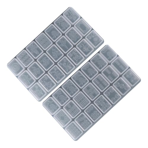HOMSFOU 2 Stück Teiliges Mahjong Epoxidharz Gießform Weiße Antihaftbeschichtete DIY Silikonmoulds für Schmuckherstellung und Bastelarbeiten HOMSFOU 2 Stück Teiliges Mahjong Epoxidharz Gießform Weiße Antihaftbeschichtete DIY Silikonmoulds für Schmuckherstellung und Bastelarbeiten von HOMSFOU
