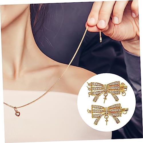 HOMSFOU 2 Stück Teiliges Schmuckverbinder Mehrreihiger Anhänger Verschluss DIY Armband und Halsketten Connector Langlebiger Karabiner Geeignet für Bastelprojekte und Layering Schmuck von HOMSFOU