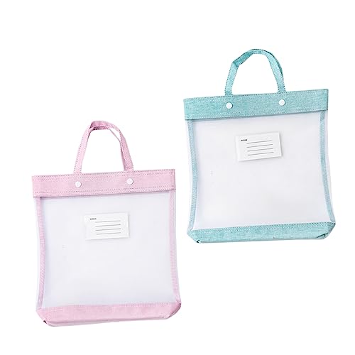 HOMSFOU 2 Stück Teiliges Set Dokumentenmappe aus Hochwertigem Nylon mit Druckknopf Handliche Aktenhalter Transparentem Netzdesign Leichte Portable Aufbewahrungstaschen für Büro und Zuhause HOMSFOU 2 Stück Teiliges Set Dokumentenmappe aus Hochwertigem Nylon mit Druckknopf Handliche Aktenhalter Transparentem Netzdesign Leichte Portable Aufbewahrungstaschen für Büro und Zuhause von HOMSFOU