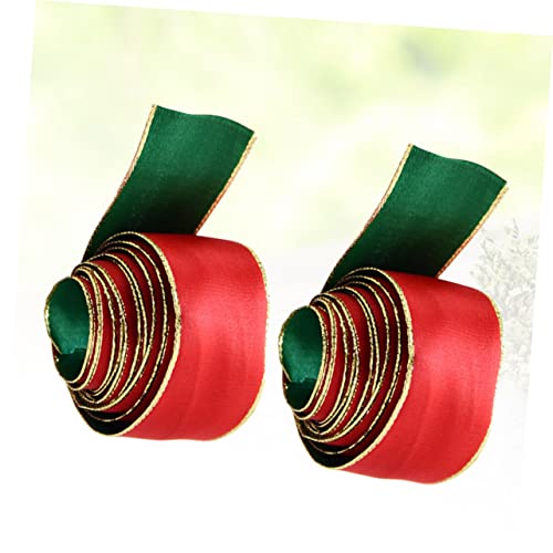 HOMSFOU 2 Stück Teiliges Weihnachts Geschenkband aus Doppelseitigem Stoff Breit Rot Grün zum Einpacken und Dekorieren von Geschenken Partys und Festlichen Anlässen HOMSFOU 2 Stück Teiliges Weihnachts Geschenkband aus Doppelseitigem Stoff Breit Rot Grün zum Einpacken und Dekorieren von Geschenken Partys und Festlichen Anlässen von HOMSFOU