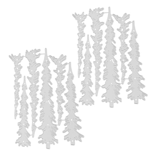 HOMSFOU 2 Stück Teiliges Weihnachtsbaum Stanzformen Präzise Schneidwerkzeuge für DIY Projekte Scrapbooking und Kreative Weihnachtsdekoration von HOMSFOU