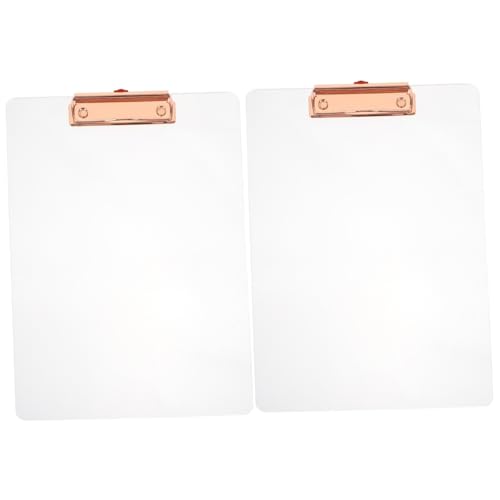 HOMSFOU 2 Stück Transparent Acryl Schreibunterlage mit Clip Leichter Büro Clipboard für Schüler Vielseitiges Schreibbrett und Dokumentenhalter Praktische Büroausstattung HOMSFOU 2 Stück Transparent Acryl Schreibunterlage mit Clip Leichter Büro Clipboard für Schüler Vielseitiges Schreibbrett und Dokumentenhalter Praktische Büroausstattung von HOMSFOU