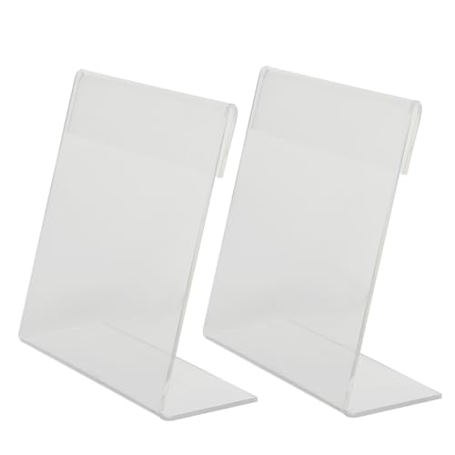 HOMSFOU 2 Stück Transparenter Acryl Preisschildhalter Tischaufsteller für Etiketten Bruchsicherer Meeting Display Stand Desktop Menu Storage Rack ohne Klebstoff Einfache Papierwechsel HOMSFOU 2 Stück Transparenter Acryl Preisschildhalter Tischaufsteller für Etiketten Bruchsicherer Meeting Display Stand Desktop Menu Storage Rack ohne Klebstoff Einfache Papierwechsel von HOMSFOU
