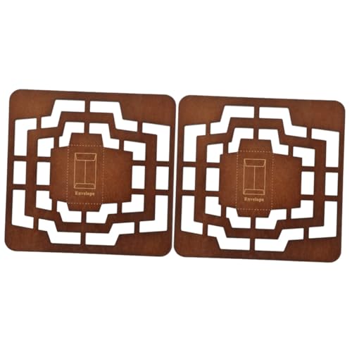 HOMSFOU 2 Stück Umschlagvorlage Schablonenumschläge Umschlag Vorlage Umschlagführungsschablone Kalligraphie Und Vorlagen-Tool Umschlagschablone Schreibvorlage Holz Coffee HOMSFOU 2 Stück Umschlagvorlage Schablonenumschläge Umschlag Vorlage Umschlagführungsschablone Kalligraphie Und Vorlagen-Tool Umschlagschablone Schreibvorlage Holz Coffee von HOMSFOU