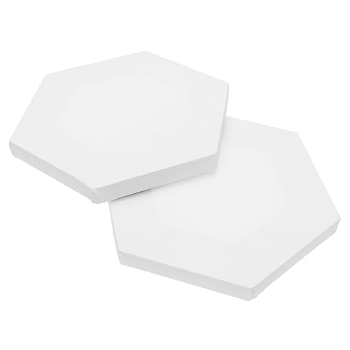 HOMSFOU 2 Stück Unregelmäßiges Acryl Malbrett Hexagonales Panel Zeichnungsboard für Studenten Langlebiges und Vielseitiges Künstler Canvas für Öl und Acrylfarben von HOMSFOU