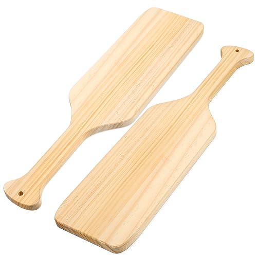 HOMSFOU 2 Stück Unvollendete Kiefernholz Paddel DIY Holzpaddel für Kreative Malerei Handwerk und Dekoration Langlebig und für Heimprojekte von HOMSFOU