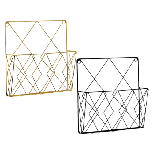 HOMSFOU 2 Stück Wandmontierter Organizer für Akten und Zeitschriften Platzsparendes Wandregal für Büro und Zuhause Robustes Dekoratives Aufbewahrungssystem Schwarz und Gold HOMSFOU 2 Stück Wandmontierter Organizer für Akten und Zeitschriften Platzsparendes Wandregal für Büro und Zuhause Robustes Dekoratives Aufbewahrungssystem Schwarz und Gold von HOMSFOU