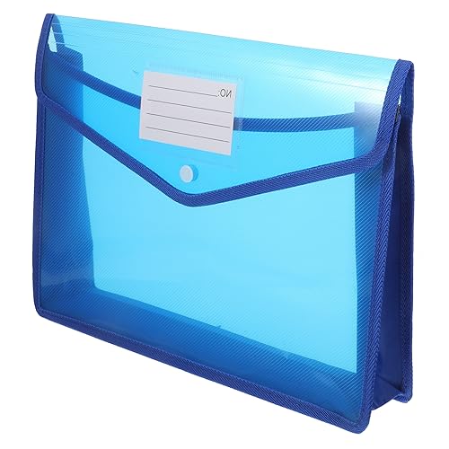 HOMSFOU 2 Stück Wasserdichte Aktentasche Taschen Datei Mehrere Schmucklos Office Desk Organizer Kapazität Dokumentieren Farbig Farbe Veranstalter Dokumentinhaber Unterlagen Büro Blau Pp von HOMSFOU