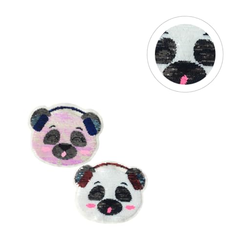 HOMSFOU 2 Stück Wendbare Panda Aufnäher mit Farbwechselnden Perlen Bestickte Sticker zum Aufnähen Cartoon Ohrhörer Design Langlebig und Kinderfreundlich Modische Textil Applikationen HOMSFOU 2 Stück Wendbare Panda Aufnäher mit Farbwechselnden Perlen Bestickte Sticker zum Aufnähen Cartoon Ohrhörer Design Langlebig und Kinderfreundlich Modische Textil Applikationen von HOMSFOU