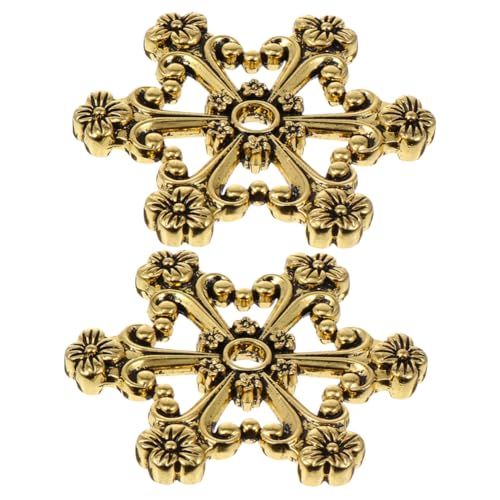HOMSFOU 2 Stück Wickelplatte Halter Für Zahnseide Farben Veranstalter Thread Organizer Nähen Von Fadenhalter Kreuzstichseide Stickseide Fadenspulenhalter Kreuzen Golden Zinklegierung von HOMSFOU