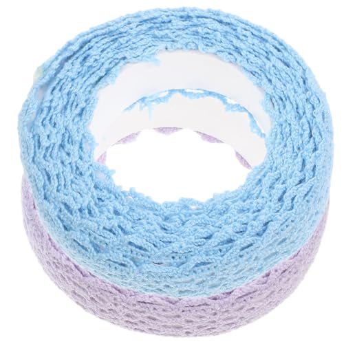 HOMSFOU 2 Stück lila Spitze Baumwollband Baumwollgarn Spitze Dekoration aufkleber selbstklebendes Band glitzerndes Washi-Tape Spitzenverpackungsband Bänder für Handwerk süßes Band Stoff HOMSFOU 2 Stück lila Spitze Baumwollband Baumwollgarn Spitze Dekoration aufkleber selbstklebendes Band glitzerndes Washi-Tape Spitzenverpackungsband Bänder für Handwerk süßes Band Stoff von HOMSFOU