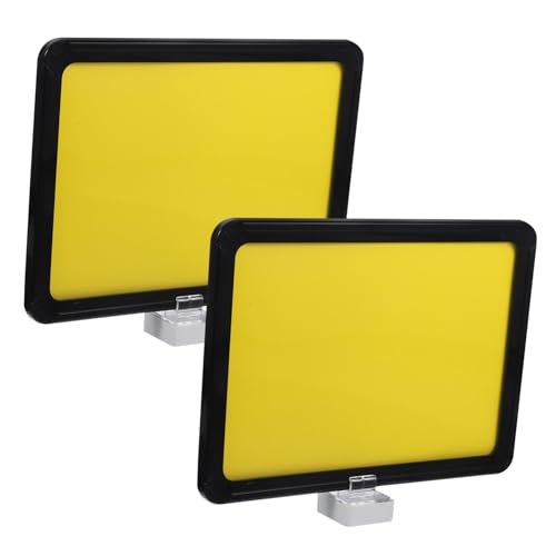 HOMSFOU 2 Stück magnetisches Typenschild Planke Magnettafel Preisschildhalter für Regale Form Magnetstreifen Regaletikett Schild Zeichenhalter Schilderhalter speichern ABS-Kunststoff von HOMSFOU