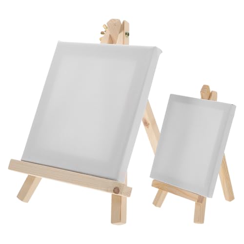 HOMSFOU 2 Stücke Mini Staffelei Set Teiliges Multifunktionales Set mit für Künstler für Zuhause Bastelprojekte und Kreative Ausstellungen Leicht und Tragbar Holzrahmen Leinwände HOMSFOU 2 Stücke Mini Staffelei Set Teiliges Multifunktionales Set mit für Künstler für Zuhause Bastelprojekte und Kreative Ausstellungen Leicht und Tragbar Holzrahmen Leinwände von HOMSFOU