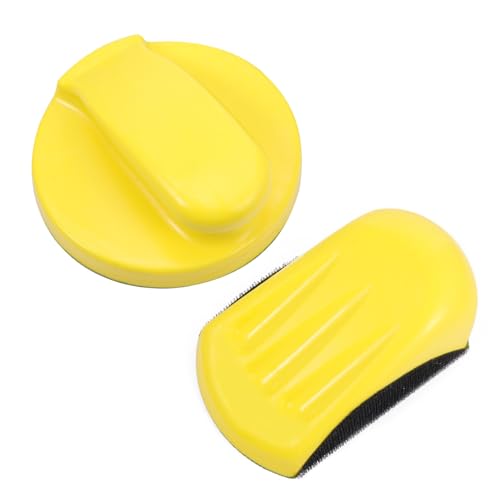 HOMSFOU 2 x PU-Schleifscheibenhalter, Handschleifpads mit Klettverschluss-Rückseite für manuelles Polieren und Nass- und Trockenschleifen, leichtes Schleifwerkzeug für Holzbearbeitung und von HOMSFOU