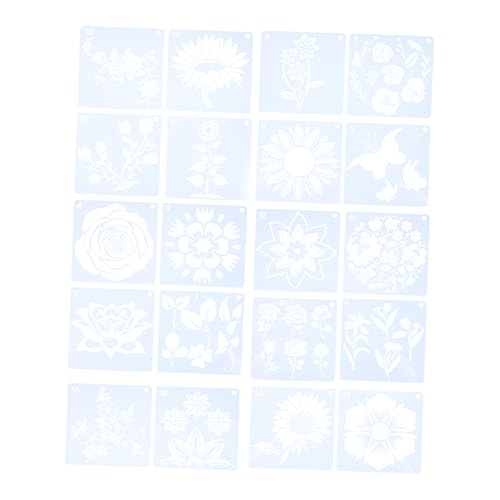 HOMSFOU 20 Blatt Blumen Malschablonen Diy Pflanzen Zeichenschablonen mit Hohlem Design für Kreative Projekte und Home Decor für Scrapbooking und Bastelarbeiten HOMSFOU 20 Blatt Blumen Malschablonen Diy Pflanzen Zeichenschablonen mit Hohlem Design für Kreative Projekte und Home Decor für Scrapbooking und Bastelarbeiten von HOMSFOU