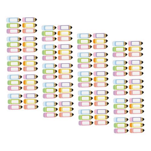 HOMSFOU 20 Blatt Farbige Bleistift-name-aufkleber Selbstklebende Beschreibbare Namensetiketten für Klassenzimmer Schreibtische und Schulorganisation HOMSFOU 20 Blatt Farbige Bleistift-name-aufkleber Selbstklebende Beschreibbare Namensetiketten für Klassenzimmer Schreibtische und Schulorganisation von HOMSFOU