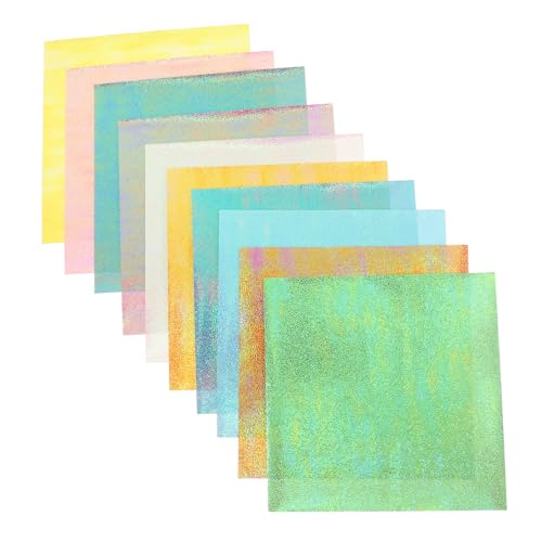HOMSFOU 20 Blatt Glitzerndes handgemachtes Origami Perlglanzpapier zum Basteln Origami-Papier für Anfänger DIY-Handwerk aus Papier Seidenpapierquadrate Laserpapier HOMSFOU 20 Blatt Glitzerndes handgemachtes Origami Perlglanzpapier zum Basteln Origami-Papier für Anfänger DIY-Handwerk aus Papier Seidenpapierquadrate Laserpapier von HOMSFOU