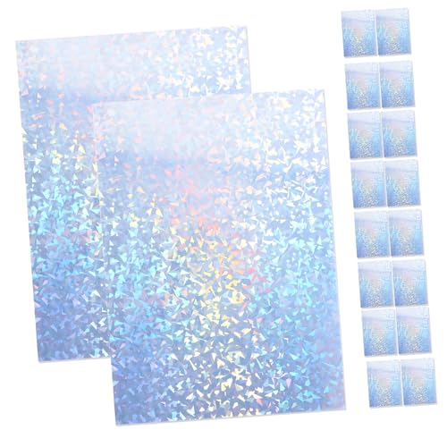 HOMSFOU 20 Blatt Holografisches Selbstklebepapier Bedruckbar für Tintenstrahldrucker für Aufkleber Kunstprojekte und Etiketten mit Diamantmuster HOMSFOU 20 Blatt Holografisches Selbstklebepapier Bedruckbar für Tintenstrahldrucker für Aufkleber Kunstprojekte und Etiketten mit Diamantmuster von HOMSFOU