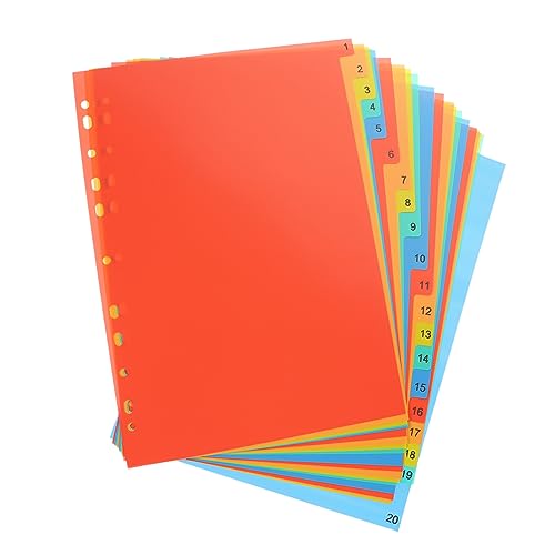 HOMSFOU 20 Blatt Indexseiten Paginierungspapier Trennblätter Schulbedarf Ordner Datei Registerkarten Büro Und Collegebedarf Ordnertrenner Indextrenner Buntes Indexblatt Mit Losen HOMSFOU 20 Blatt Indexseiten Paginierungspapier Trennblätter Schulbedarf Ordner Datei Registerkarten Büro Und Collegebedarf Ordnertrenner Indextrenner Buntes Indexblatt Mit Losen von HOMSFOU