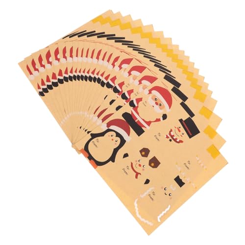 HOMSFOU 20 Blatt Selbstklebende Weihnachtsaufkleber Lustige Etiketten für Verpackungen und Deko für Partys Basteln und Backen mit Starker Haftung Rückstände HOMSFOU 20 Blatt Selbstklebende Weihnachtsaufkleber Lustige Etiketten für Verpackungen und Deko für Partys Basteln und Backen mit Starker Haftung Rückstände von HOMSFOU