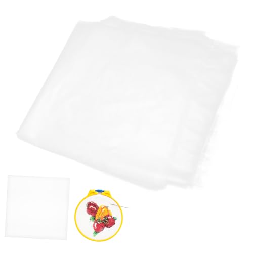 HOMSFOU 20 Blatt Stickerei-Transferpapier Stoff Überweisungen waschen verfolgen Verfolgung sticken transferpapier wasserlöslich water soluble paper Spurenpapier Wasserlöslicher Film Weiß von HOMSFOU