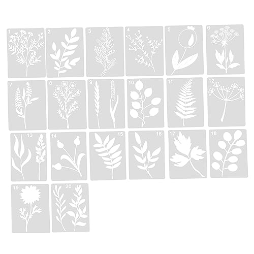 HOMSFOU 20 Blatt Teiliges Diy Wandmalerei Schablonen Pet Pflanzenmotive Vielseitig für Wanddekoration Möbelgestaltung und Kreative Malprojekte Sicher für Erwachsene HOMSFOU 20 Blatt Teiliges Diy Wandmalerei Schablonen Pet Pflanzenmotive Vielseitig für Wanddekoration Möbelgestaltung und Kreative Malprojekte Sicher für Erwachsene von HOMSFOU