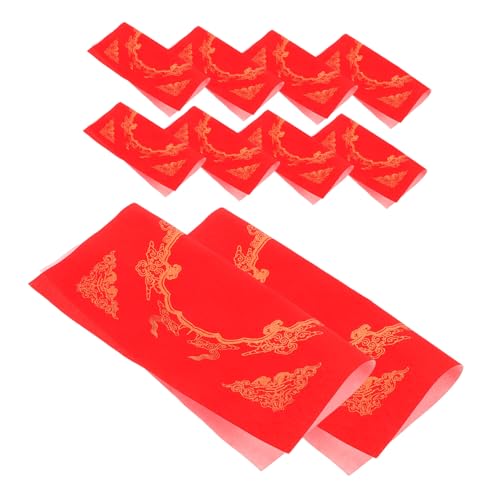 HOMSFOU 20 Blatt Traditionelles Chinesisches Rotes Xuan -papier Für Kalligraphiepraxis Und Frühlingsfestival Couplets Neujahrsdekorationen HOMSFOU 20 Blatt Traditionelles Chinesisches Rotes Xuan -papier Für Kalligraphiepraxis Und Frühlingsfestival Couplets Neujahrsdekorationen von HOMSFOU