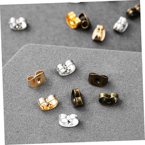HOMSFOU 20 Paare Ohrstecker Verschluss Alloy Earring Backs Ersatz Sicherer Ohrring Verschluss Leicht Hochglänzend Farben Für Damen Mehrere Ohrlöcher Geeignet von HOMSFOU