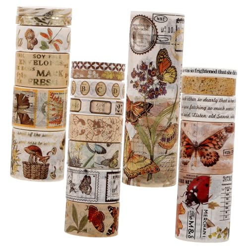 HOMSFOU 20 Rollen Vintage Washi Tape Dekoratives Klebeband für Scrapbooking Tagebuch und DIY Projekte Vielseitige Muster für Gestaltungen und Bastelarbeiten HOMSFOU 20 Rollen Vintage Washi Tape Dekoratives Klebeband für Scrapbooking Tagebuch und DIY Projekte Vielseitige Muster für Gestaltungen und Bastelarbeiten von HOMSFOU