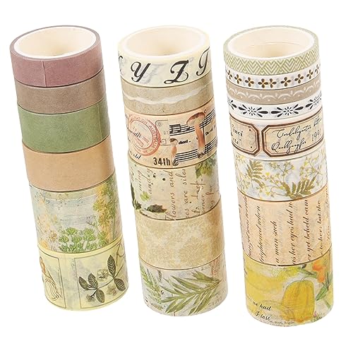 HOMSFOU 20 Rollen Vintage Washi Tape Set Dekoratives Klebeband für Scrapbooking und Journaling Vielseitig Einsetzbar für und Bastelprojekte Leicht Abreißbar und Einfach zu Handhaben HOMSFOU 20 Rollen Vintage Washi Tape Set Dekoratives Klebeband für Scrapbooking und Journaling Vielseitig Einsetzbar für und Bastelprojekte Leicht Abreißbar und Einfach zu Handhaben von HOMSFOU
