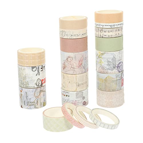 HOMSFOU 20 Rollen Vintage Washi Tapes Scrapbook Klebeband Dekorative DIY Bastelband für Tagebücher Geschenke Kalender und Fotoalben Leicht Vielseitig Kunstvoll Gestaltet HOMSFOU 20 Rollen Vintage Washi Tapes Scrapbook Klebeband Dekorative DIY Bastelband für Tagebücher Geschenke Kalender und Fotoalben Leicht Vielseitig Kunstvoll Gestaltet von HOMSFOU