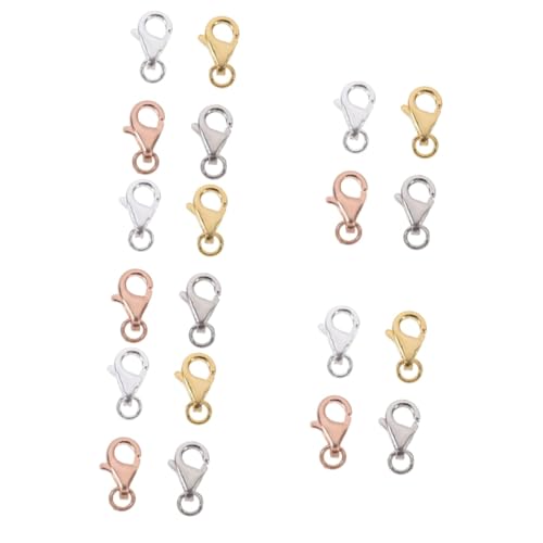 HOMSFOU 20 Sätze Lobster Clasps für Diy Schmuckherstellung Silber Roségold für Armbänder und Schlüsselanhänger Handgemachte Bastelmaterialien von HOMSFOU