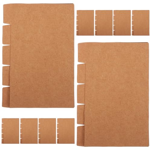 HOMSFOU 20 Sätze Ordnertrennblätter aus Recyclingpapier Beschreibbare Tabs für Dokumentenorganisation und Studium von HOMSFOU