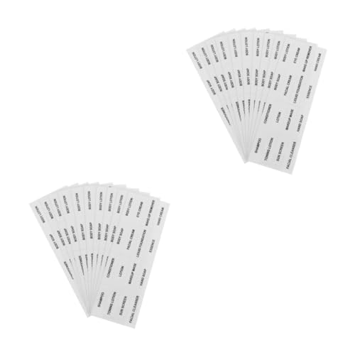 HOMSFOU 20 Stck Wasserdichte Kosmetikflaschen Aufkleber Teiliges Transparente Unterflaschen Etiketten für Shampoo Lotion Reisefreundliche Pflegeprodukte Selbstklebend Öl und Wasserfest von HOMSFOU