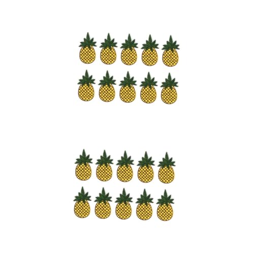 HOMSFOU 20 Stck. Teiliges Set Cartoon Hawaii Ananas Aufnäher Bestickte Patches zum Aufbügeln für Kleidung Rucksäcke Handtaschen Diy Applikationen für Kreative Projekte HOMSFOU 20 Stck. Teiliges Set Cartoon Hawaii Ananas Aufnäher Bestickte Patches zum Aufbügeln für Kleidung Rucksäcke Handtaschen Diy Applikationen für Kreative Projekte von HOMSFOU