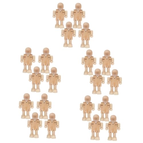 HOMSFOU 20 Stck. Teiliges Unbemalte Holzfiguren Diy Malen Puppen für Tischdekoration Pädagogisches Kreativität und Interaktion von Eltern und Kindern HOMSFOU 20 Stck. Teiliges Unbemalte Holzfiguren Diy Malen Puppen für Tischdekoration Pädagogisches Kreativität und Interaktion von Eltern und Kindern von HOMSFOU