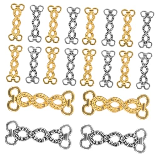 HOMSFOU 20 Stück Blumenverbindungsstücke DIY Schmuckzubehör für Armbänder Stilvolle Erweiterungsketten für Projekte Antik und Armbandherstellung und Designs von HOMSFOU