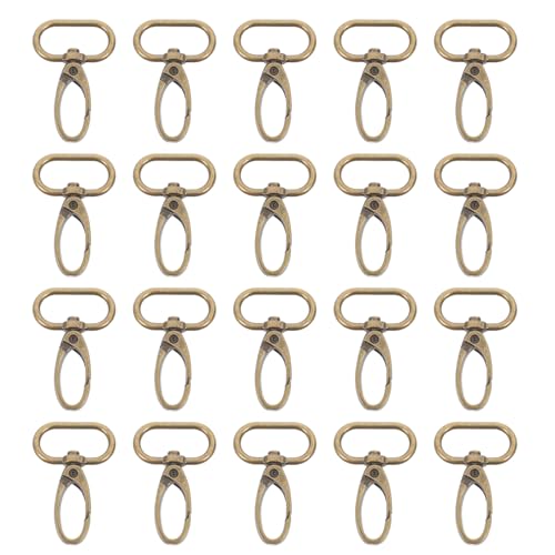 HOMSFOU 20 Stück Bronze Oval Swivel Snap Haken für Schlüsselringe Drehbar für Diy Projekte Schlüsselanhänger Hundeleinen und Basteldekorationen von HOMSFOU