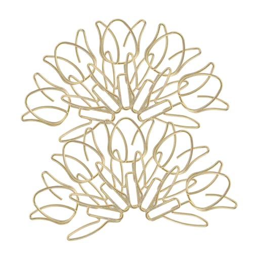 HOMSFOU 20 Stück Büroklammer Für Papier Papierclip Papierklammern Golden Plastik HOMSFOU 20 Stück Büroklammer Für Papier Papierclip Papierklammern Golden Plastik von HOMSFOU