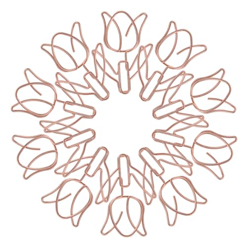 HOMSFOU 20 Stück Büroklammer Papierclip Für Papier Papierklammern Rose Gold Metall HOMSFOU 20 Stück Büroklammer Papierclip Für Papier Papierklammern Rose Gold Metall von HOMSFOU