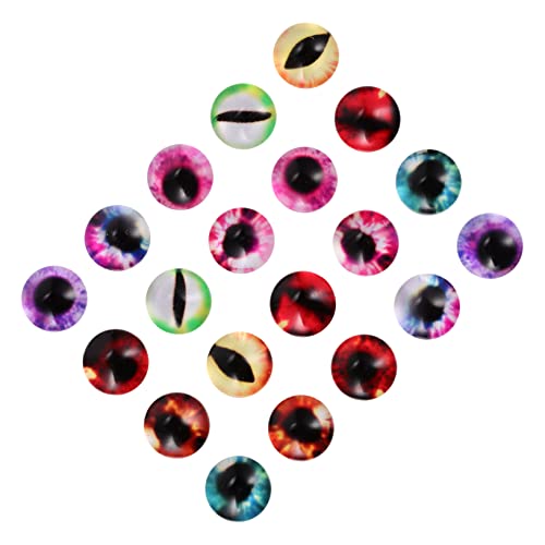 HOMSFOU 20 Stück Cabochons Augen Patches für Schmuckherstellung Runde Diy Schmuckzubehör für Bastelprojekte und Individuelles Design von HOMSFOU