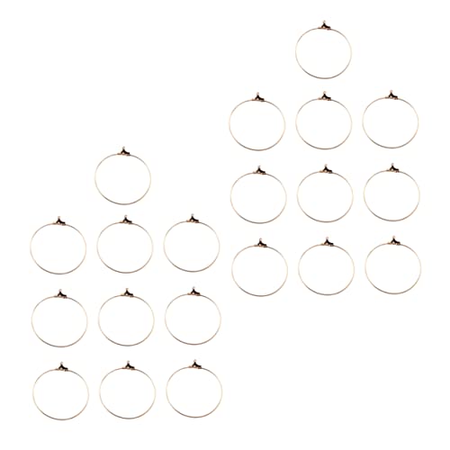 HOMSFOU 20 Stück DIY Ohrclips Zubehör Kupfer Ohrhaken für Schmuckherstellung Handgemachte Ohrringe Gold für Kreative DIY Projekte von HOMSFOU
