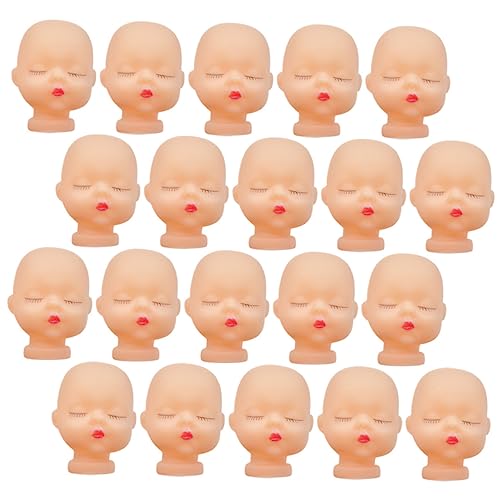 HOMSFOU 20 Stück DIY Puppenköpfe Vinyl für Bastelprojekte für Puppen Schlüsselanhänger und Dekorationen und Erwachsene HOMSFOU 20 Stück DIY Puppenköpfe Vinyl für Bastelprojekte für Puppen Schlüsselanhänger und Dekorationen und Erwachsene von HOMSFOU